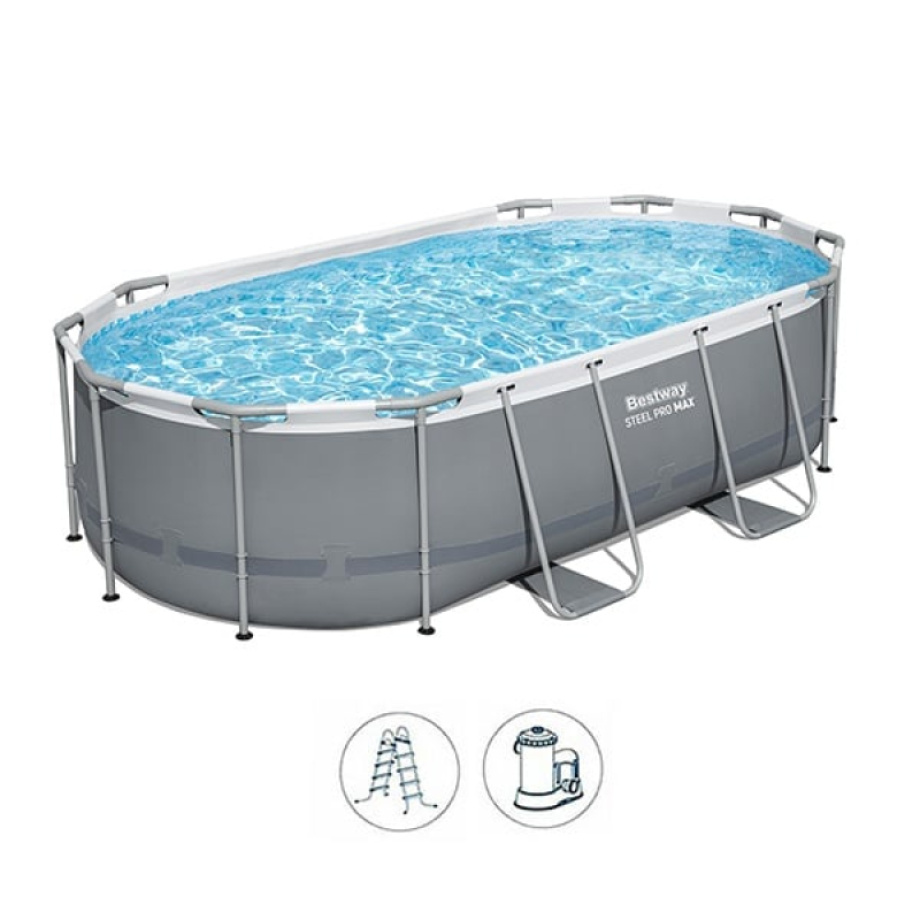 Bazen porodični ovalni Bestway Steel Pro Max 427x250x100 cm 56620