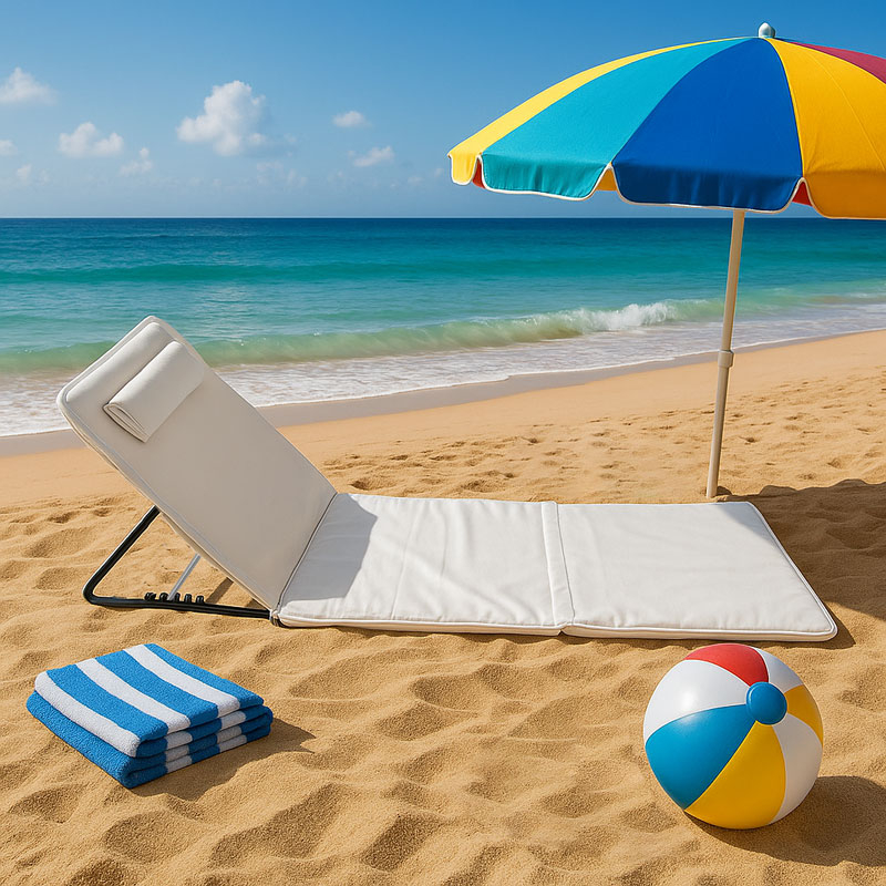 Lezaljka-sklopiva-za-plazu-140x39cm-Bez-LP-722000B Ležaljka sklopiva za plažu 140x39cm Bež LP-722000B