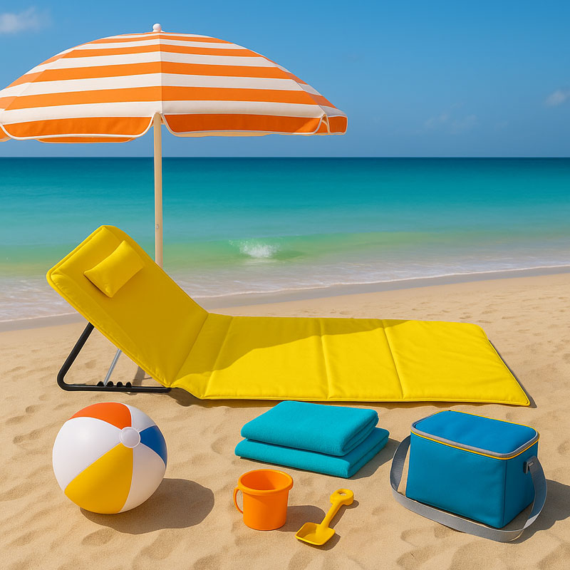 Ležaljka sklopiva za plažu 140x39cm Žuta LP-722000Žuta