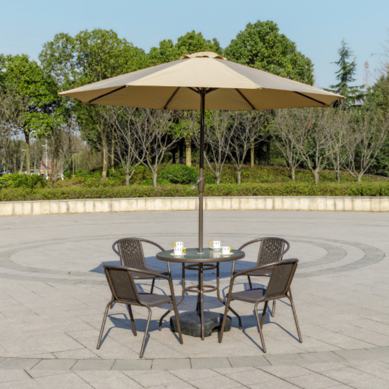 Suncobran-270-cm-sa-podesivom-visinom-kapucino-Vasto-24-SA0111K Suncobran 270 cm sa podesivom visinom kapućino Vasto 24-SA0111K