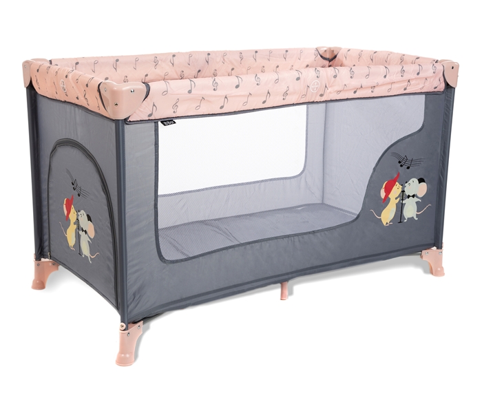 bk-065pinka BBO PRENOSIVI KREVET (BK-065) 1 NIVO DREAM&PLAY - PINK
