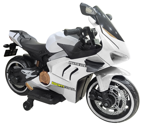 Motor Ducati V4 12V beli sa LED svetlima i sirenom