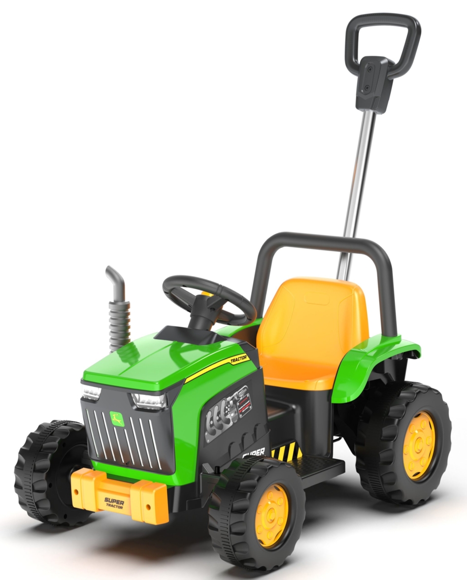 Traktor guraljka 6V zelena Traktor guraljka 6V zelena sa svetlosnim i zvučnim efektima