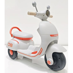 Vespa 6V narandžasto-siva sa LED svetlima i muzikom
