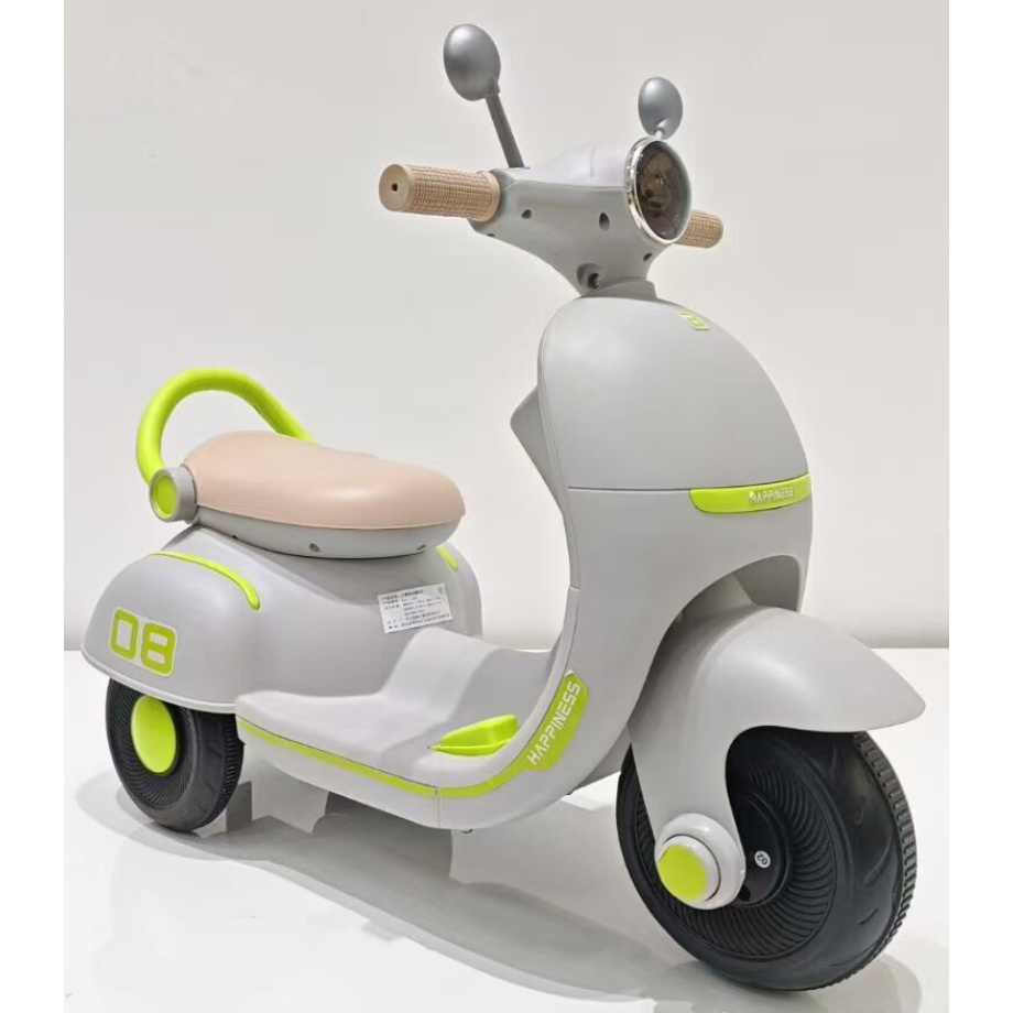 Vespa 6V zeleno-siva sa LED svetlima i muzikom
