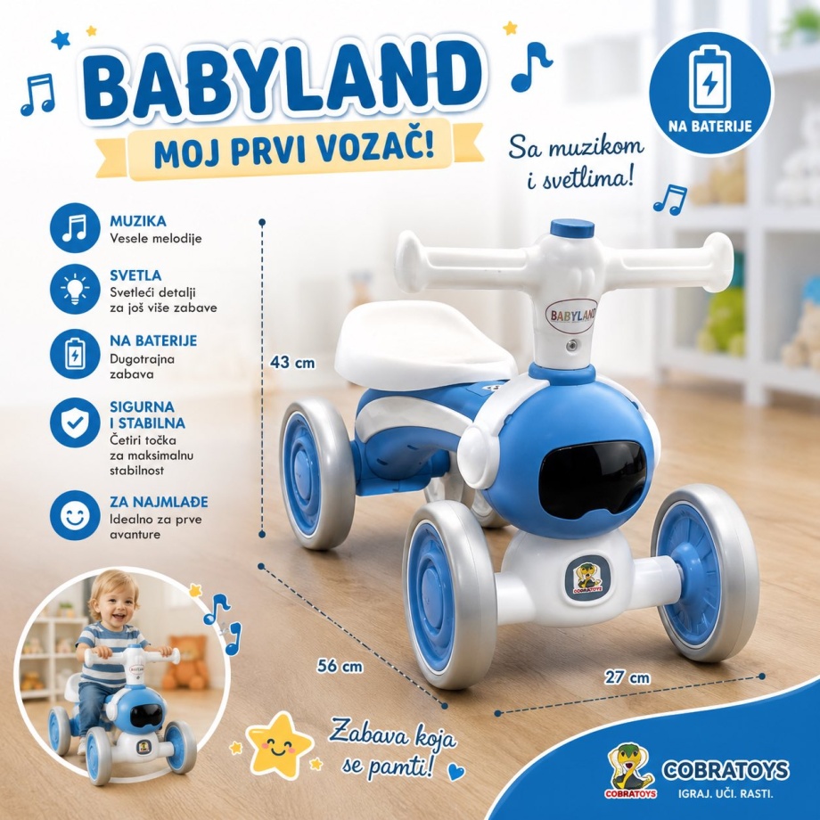 Guralica robot plava Guralica robot plava sa svetlosnim i zvučnim efektima