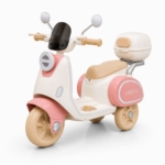 Sweet Vintage roze dečiji motor na akumulator sa tri točka