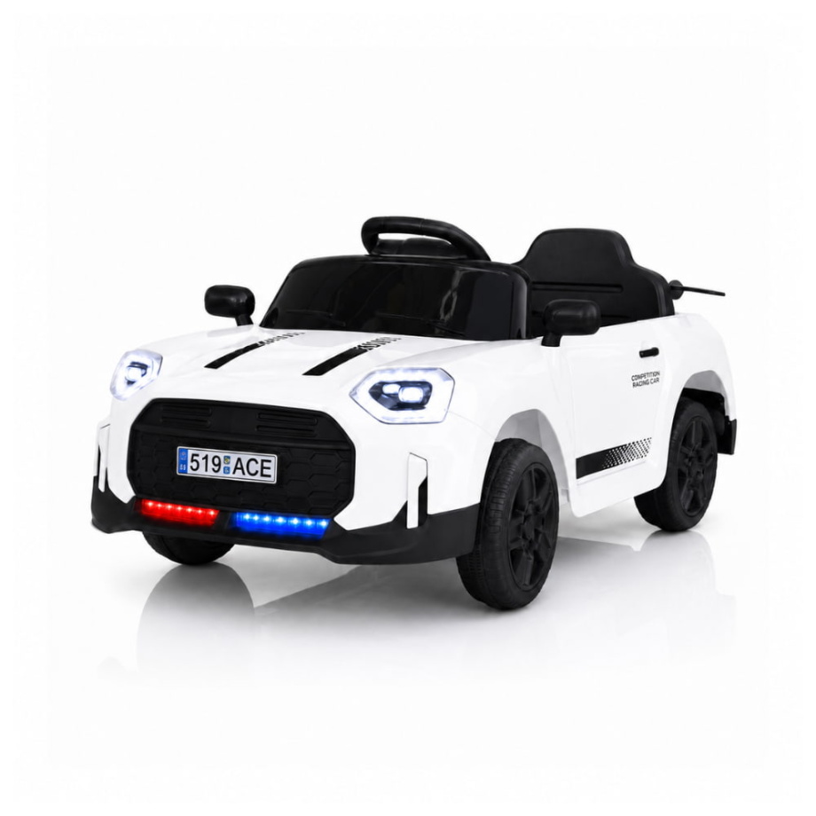 Automobil na akumulator Ace One beli, dečije vozilo dužine 108 cm
