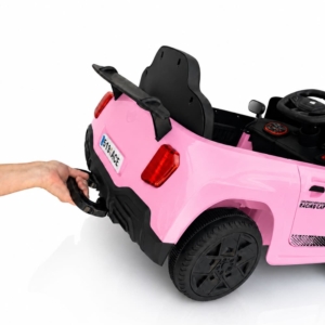 Ace One roze automobil na akumulator sa sigurnosnim pojasom