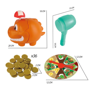 Društvena igra - Dino money Dino money – čekić i okretni uređaj sa zadacima