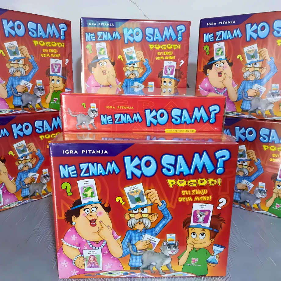 Ne znam ko sam – peščani sat, žetoni i trake za glavu iz kompleta