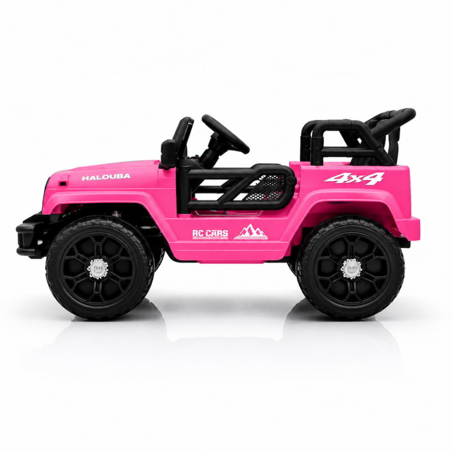 Roze džip za decu Wrangler Mini na akumulator, bočni izgled