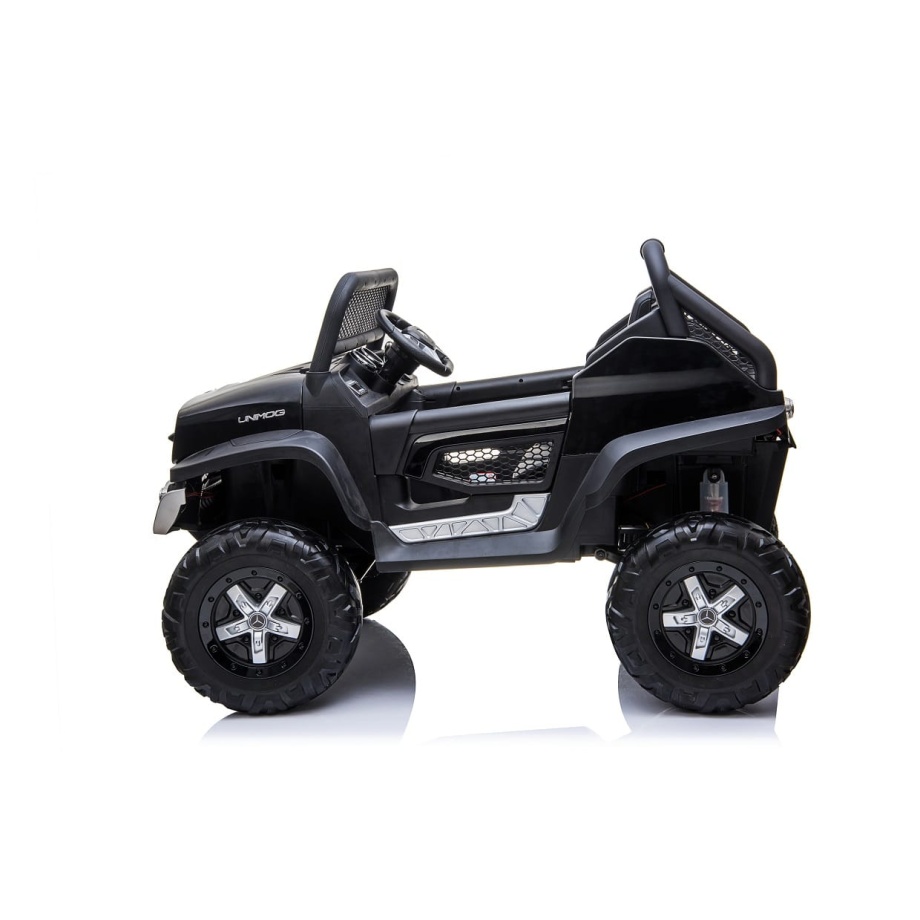 Mercedes Unimog 4x4 – Crni Licencirani – Auto na akumulator za decu Mercedes Unimog 4x4 – Crni Licencirani – Auto na akumulator za decu