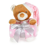 Cangaroo ćebe za bebe s igračkom Addie Bear - roze Cangaroo ćebe za bebe s igračkom Addie Bear - roze
