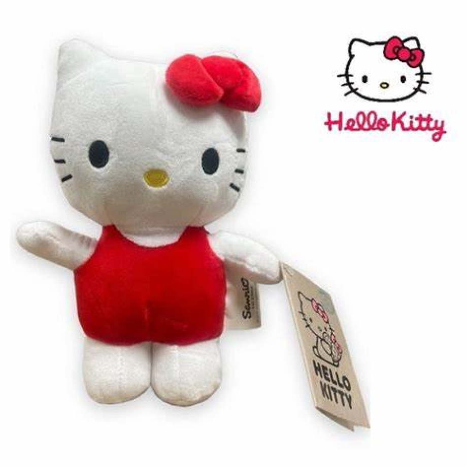 Hello Kitty crvena plišana igračka 25 cm sa mašnom