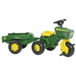 Traktor John Deere trac sa prikolicom