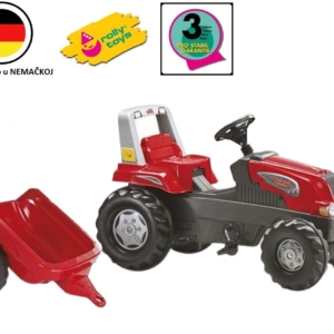 Traktor junior RT sa kid prikolicom crveni