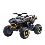 Kvad na akumulator crne boja sa dva motora za decu