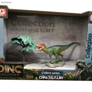 Dinosaurus figura sa drvetom na postolju