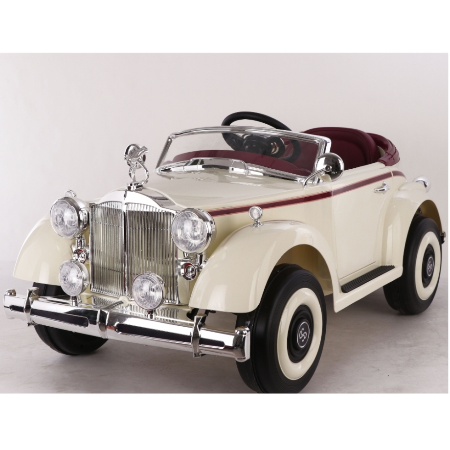 Auto na baterije Retro RR – 12V sa 4 motora i daljinskim upravljačem | Bež Auto na baterije Retro RR – 12V sa 4 motora i daljinskim upravljačem | Bež