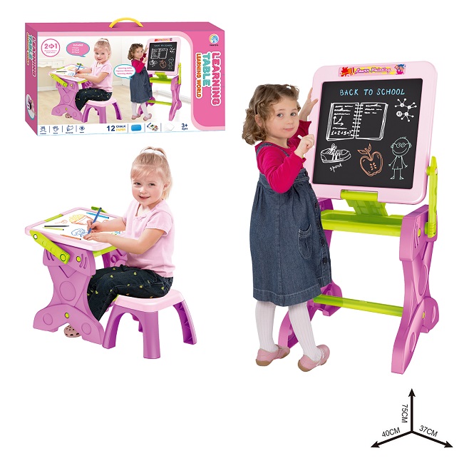 Tabla sa stolicom roze Tabla i stolić sa stolicom za decu roze