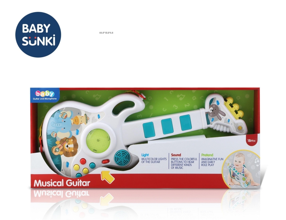 Muzička gitara za bebe Baby Sunki sa svetlima