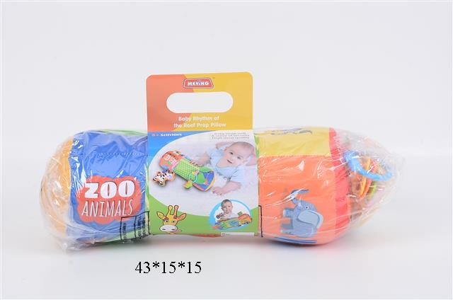 Jastuk valjak za bebe sa zvečkama Zoo Animals