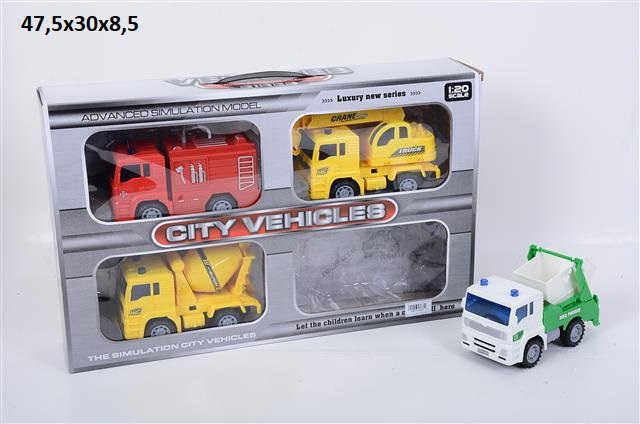 Set kamiona za decu City Vehicles Set kamiona za decu City Vehicles, 4 vozila