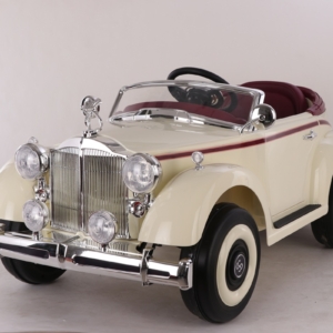 Auto na baterije Retro RR – 12V sa 4 motora i daljinskim upravljačem | Bež