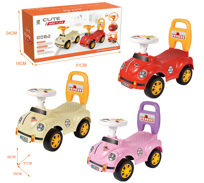 Guralica Cute Beetle za decu, crvena, bež i roze