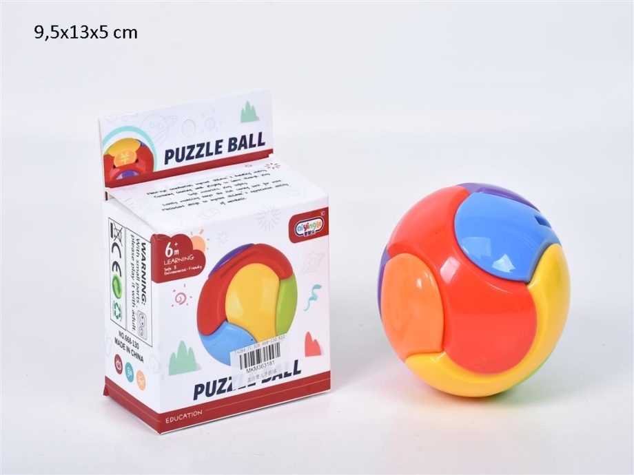 Lopta puzla za bebe, 6 delova Lopta puzla za bebe, 6 delova