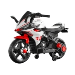Crveno-beli dečiji motor na akumulator 6V za uzrast od 3 godine