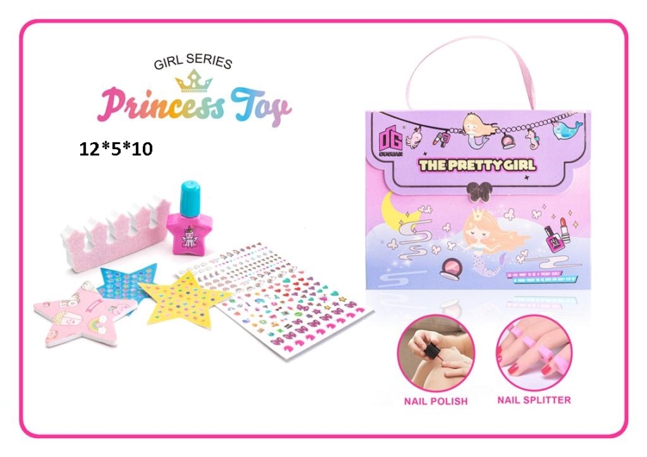 Mini set za nokte sa lakom i nalepnicama Mini set za nokte za decu sa lakom i nalepnicama