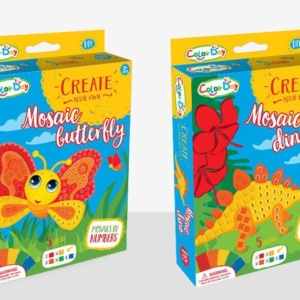 Mozaik kreativni set Mozaik kreativni set po brojevima, leptir i dinosaurus