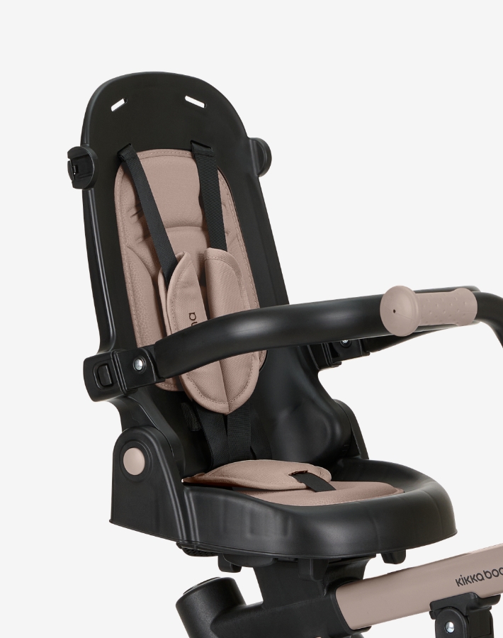 KIKKA BOO Tricikl ALUMA 8in1 grey tricikl aluma 8in1 — tenda i sigurnosni pojas u pet tačaka