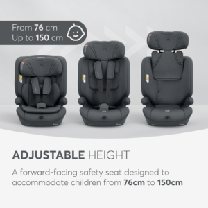KIKKA BOO Autosedište I-FLOW i-Size 76-150 cm grey Autosedište I-Flow grey – pojas u 5 tačaka i dva položaja nagiba