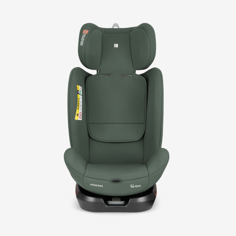 KIKKA BOO Autosedište I-MOOVE 2 i-Size 40-150 cm ISOFIX army green Autosedište I-Moove 2 army green iz drugog ugla, sa ISOFIX nogicama