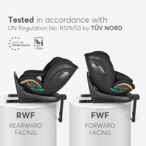 KIKKA BOO Autosedište I-TWIST premium i-Size 40-150 cm ISOFIX sa potpornom nogom black Autosedište I-Twist premium black – rotacija 360 stepeni za lakše stavljanje deteta