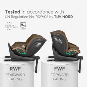 KIKKA BOO Autosedište I-TWIST premium i-Size 40-150 cm ISOFIX sa potpornom nogom coffee Autosedište I-Twist premium coffee – rotacija 360 stepeni za lakše stavljanje deteta