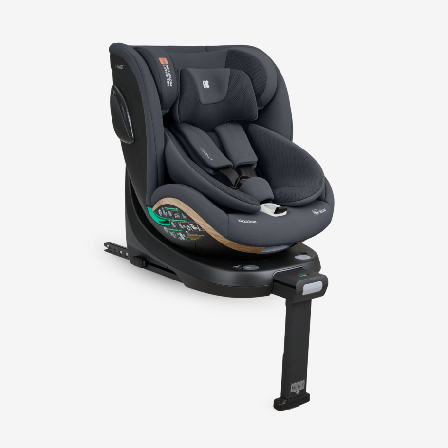 Autosedište Kikka Boo I-Twist premium grey, i-Size 40-150 cm