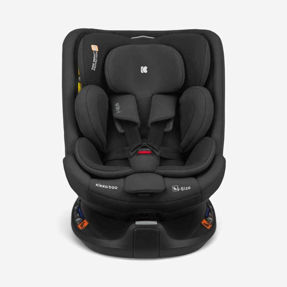 KIKKA BOO Autosedište I-VAN i-Size 40-150 cm ISOFIX black Autosedište I-Van black iz drugog ugla, sa ISOFIX nogicama i top tether trakom