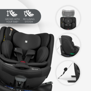 KIKKA BOO Autosedište I-VAN i-Size 40-150 cm ISOFIX black Autosedište I-Van black – rotacija 360 stepeni za lakše stavljanje deteta
