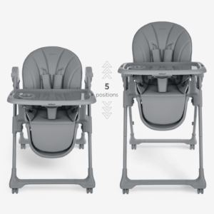 KIKKA BOO Hranilica PASTELLO 3 premium grey Hranilica Pastello 3 premium grey – visina podesiva u pet nivoa