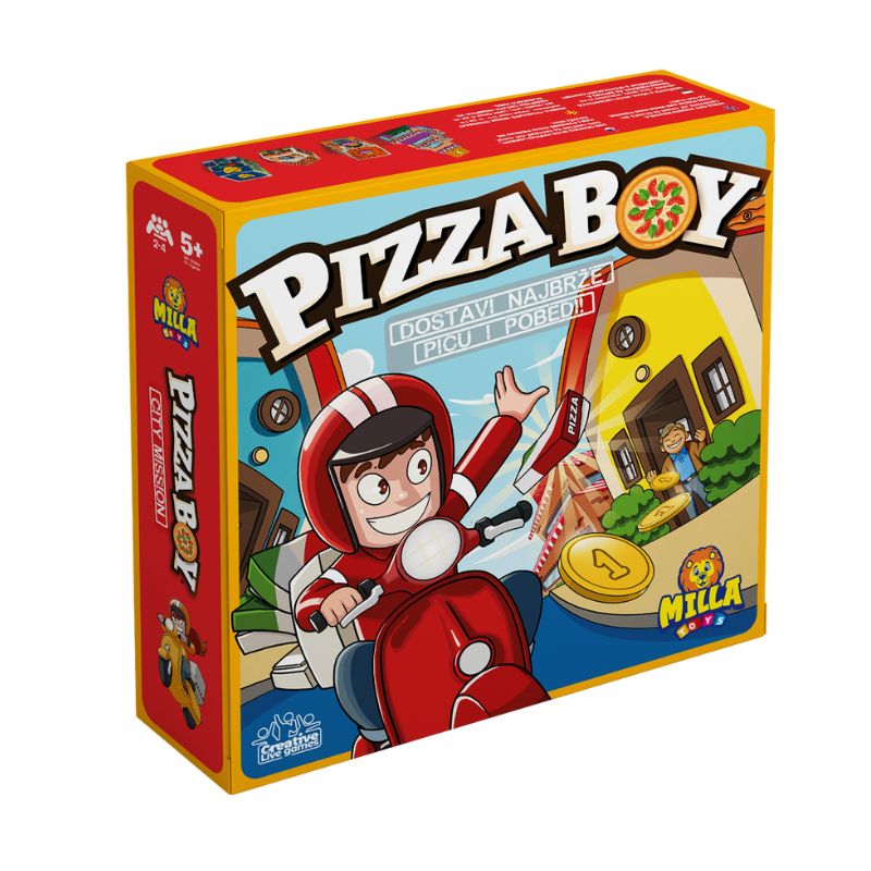 Društvena igra Pizza Boy za decu od 5 godina, za 2 do 4 igrača
