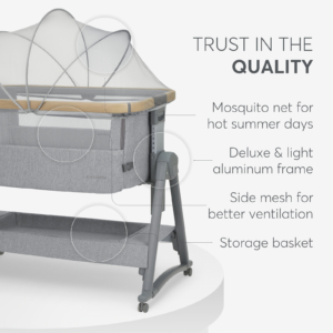 KIKKA BOO Kolevka NANNA 2 premium sa funkcijom ljuljanja grey Kolevka Nanna 2 premium grey – mrežica protiv komaraca, aluminijumski ram, mrežaste bočne strane i korpa za odlaganje
