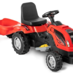 Traktor Na Pedale MMX Sa Prikolicom - Crveni - Traktor na akumulator za decu