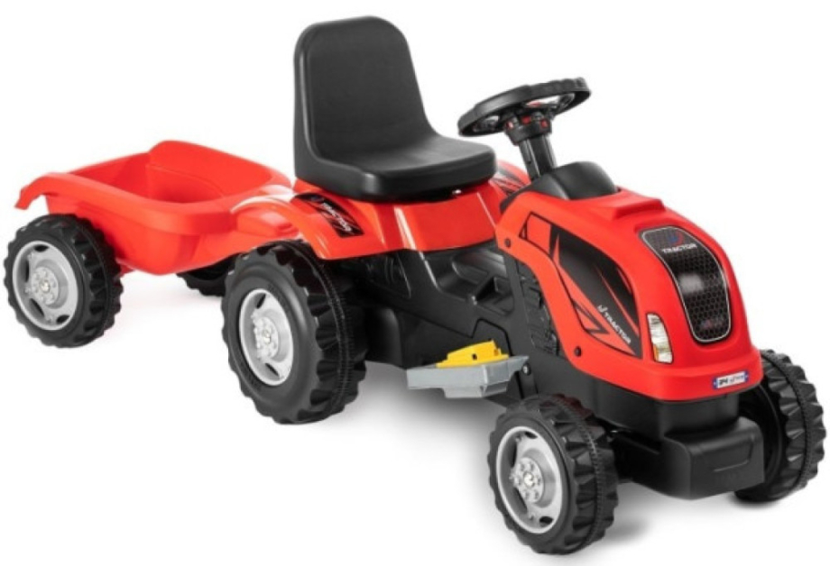 Traktor Na Pedale MMX Sa Prikolicom - Crveni - Traktor na akumulator za decu Traktor Na Pedale MMX Sa Prikolicom - Crveni - Traktor na akumulator za decu