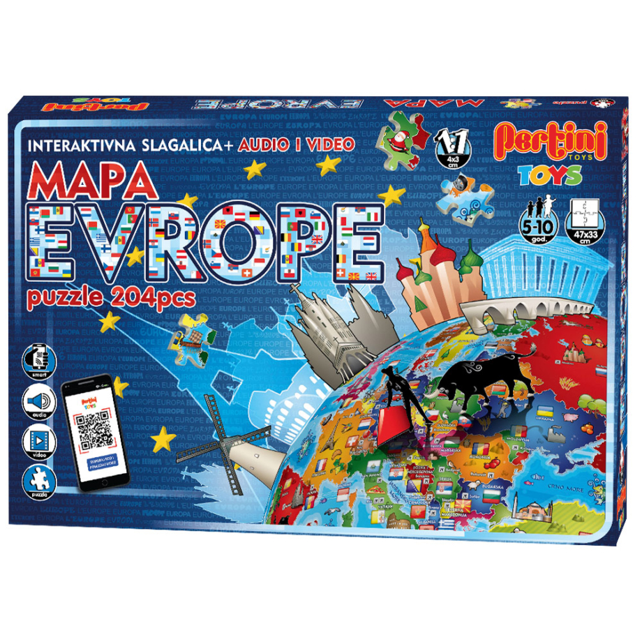 Pertini Mapa Evrope sa audio sadržajem