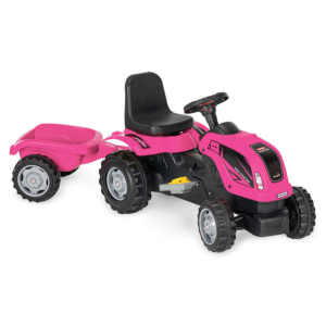 Traktor Na Pedale MMX Sa Prikolicom - Pink - Traktor na pedale
