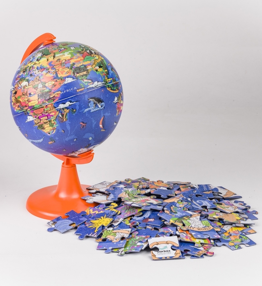 GLOBUS+100PCS PUZZLE 15CM NA SRPSKOM JEZIKU 481521